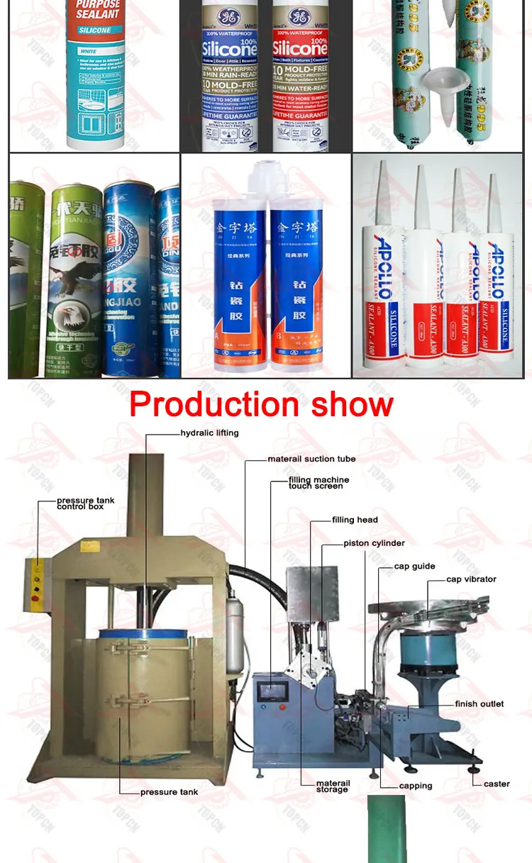 Semi Automatic Silicone Gel Sealant Cartridge Filling Capping Machine