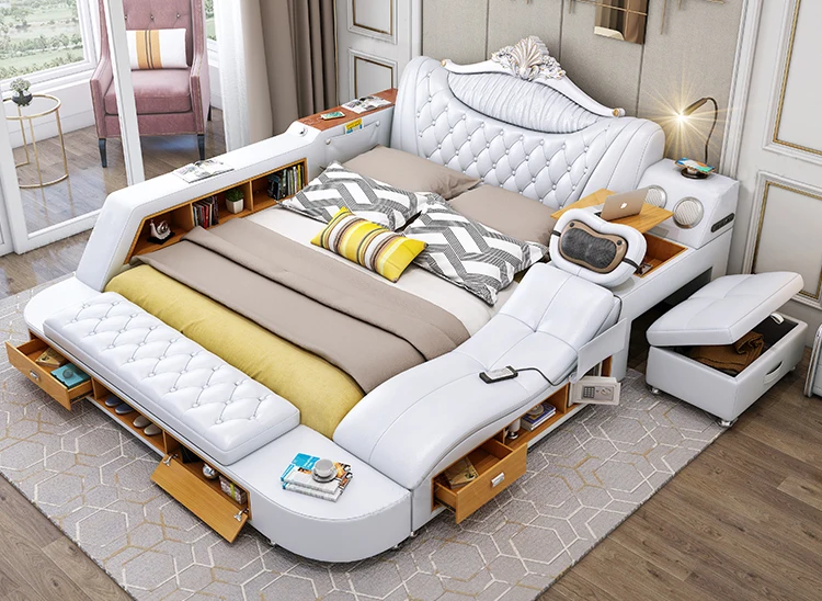 Nugabest Luxury Modern Massage King Queen Size Bedroom Furniture