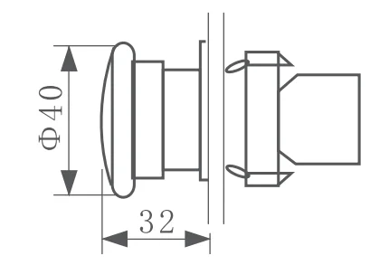 Push Button Rotation Lock B2 Series Head Diameter 40MM Push Lock Rotation Release Emergency Stop ...