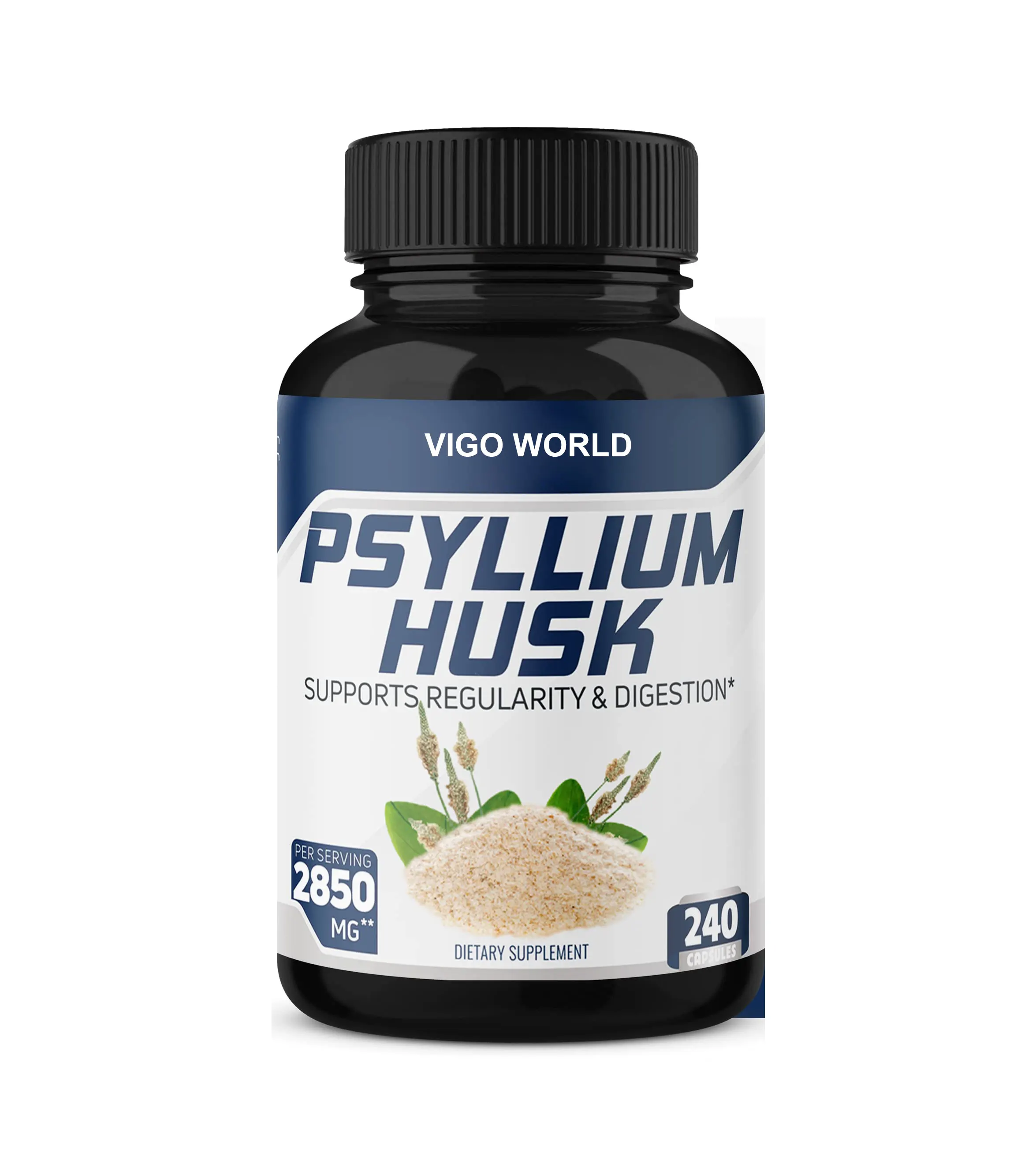 Premium Psyllium Husk Capsules With Fenugreek & Turmeric & Ginger