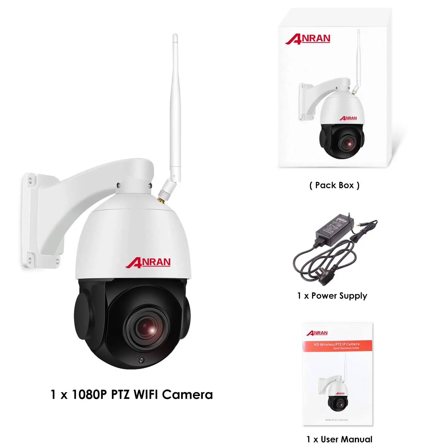 anran 5mp 20x wifi outdoor ptz security camera