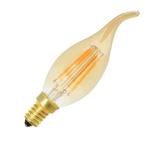 E12 E14 4W Led Lights Bulb Table lamp Vintage Edison Bulb Golden Bulbs C35T Candelabra Flame Bent Tip Lighting for Decoration