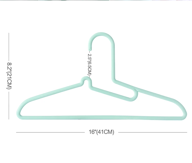Seamless Thick Plastic Hangers Green Plastic Hangers Without Notches
