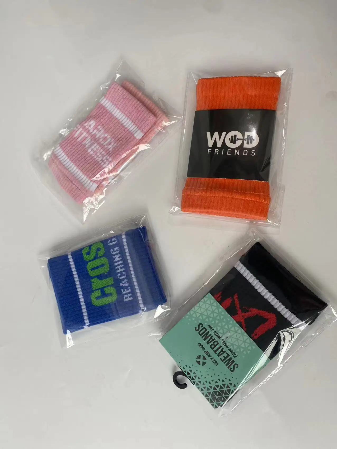 Custom Cross Fitness Wristbands With Logo Sport Sweatbands No Minimum Wrist Brace Support