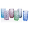 Wholesale Weave Water Juice Glass Water Cup Embossed Glass Cup Drinking Colorful Glass Cup