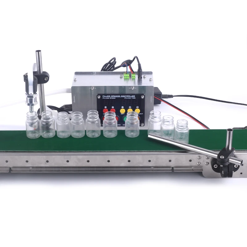 Semi Automatic Desktop Liquid Filling Machine With Conveyor 110V-220V For Perfume Filling Machine Water Filler