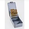 Golden Series Industrial level High quality fully ground 25 pcs HSS drill bits set Tin coated 1-KM25T