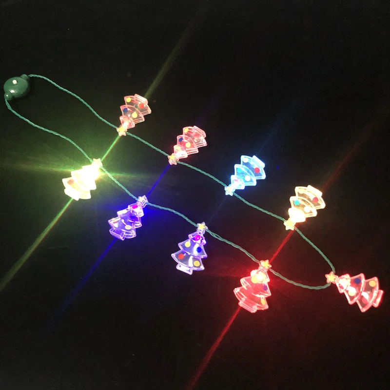 Christmas Tree Design Led Light Up Necklace Buy Battery Operated Led Light Up Necklace