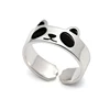 fashion design 925 sterling silver animal panda adjustable ring wholesale