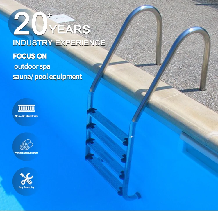 Swimming Pool Ladder With 1.0mm Thickness 304 Stainless Steel For Easy ...