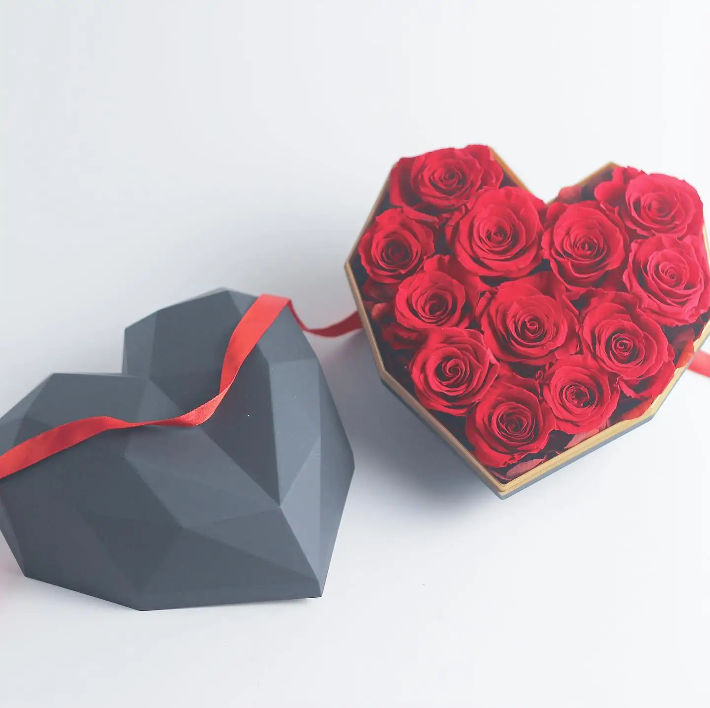 black heart shaped box