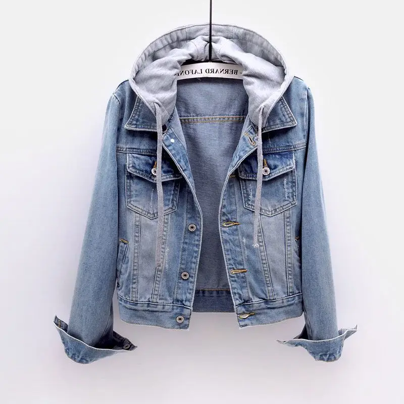 High Quality Oversized Long Denim Jackets Distressed Women Jean Jacket
