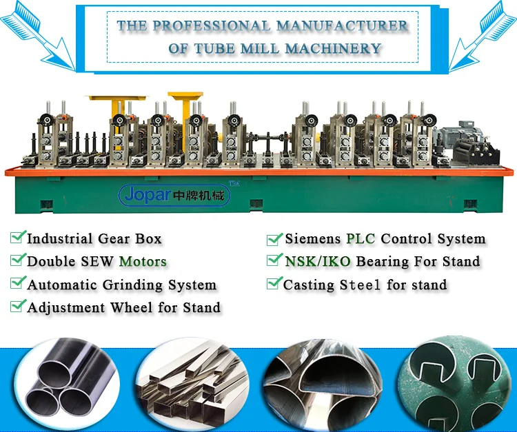 High Precision Round / Square Stainless Steel Pipe Making Machine Welding Tube Mill