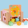 Sorting Cube Intellectual 12 Hole Shape Box Kids Baby Educational Colorful Wooden Geometry Puzzle Building Block