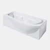 One piece acrylic drop-in integral apron bathtub