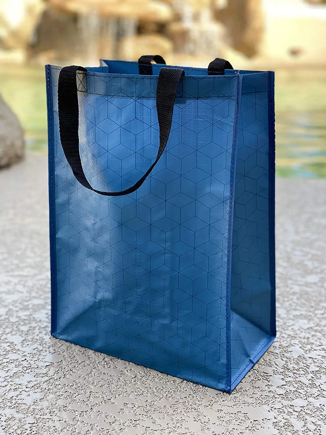 价格便宜的定制批发层压pp编织购物袋,用于带pp织带的超市