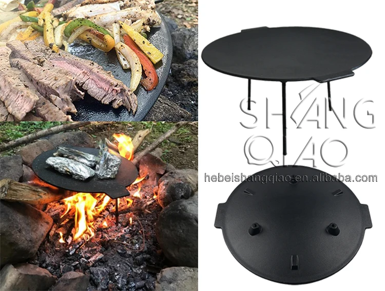 Cast Iron Campfire Griddle With Three Legs Buy Cast Iron Campfire