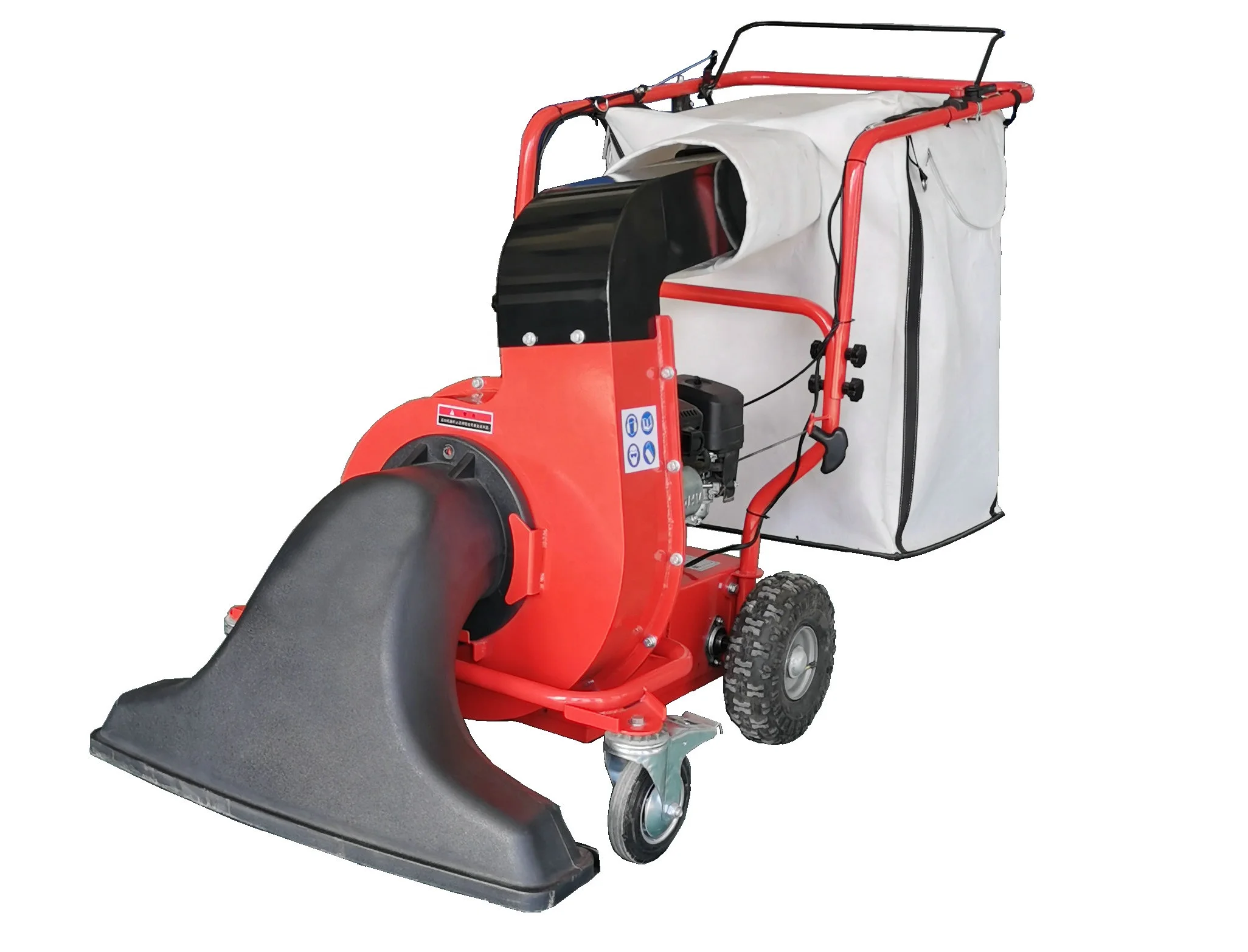 Selfpropelled 6.5hp Petrol Engine Walkbehind Leaf Waste Vacuum Litter