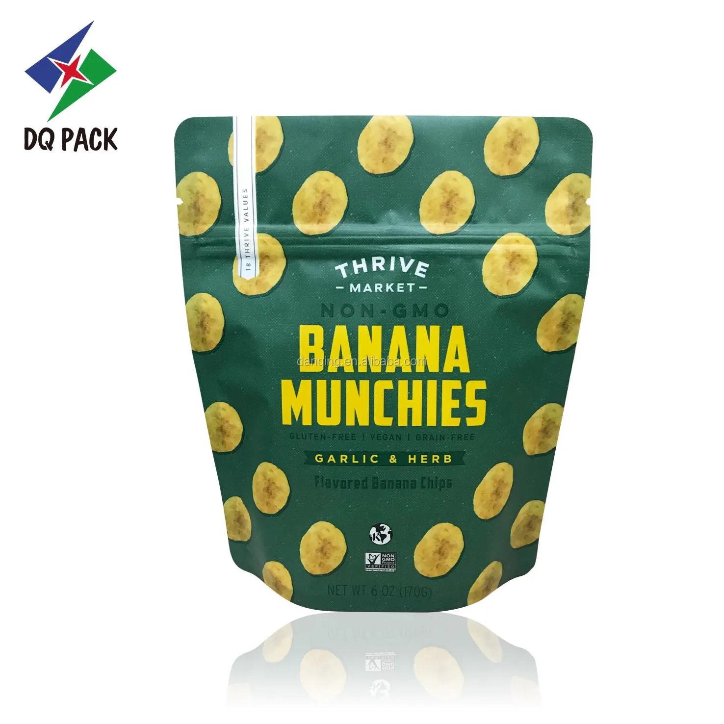 DQ PACK Eco Friendly Custom Printing Pistache Nuts Food Packaging Bag With Zipper