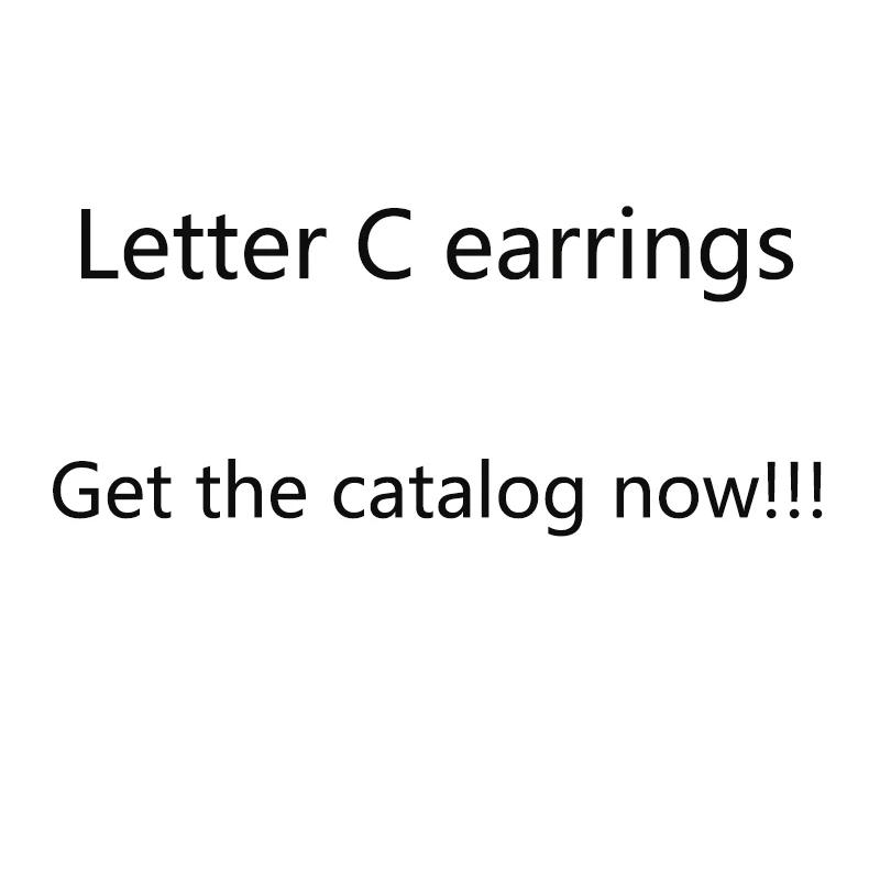 

letter cc earrings,12 Pairs, As photo