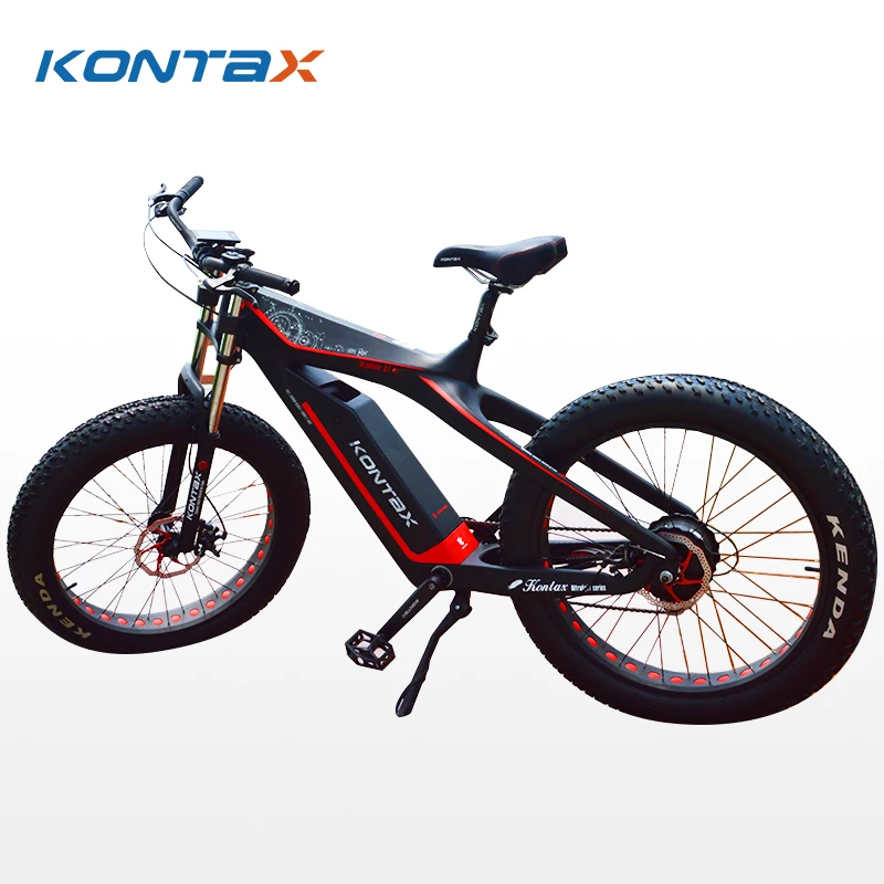 Kontax Carbon Fiber E Bike Super Light Frame 48v 750w 26inch Fat Tire