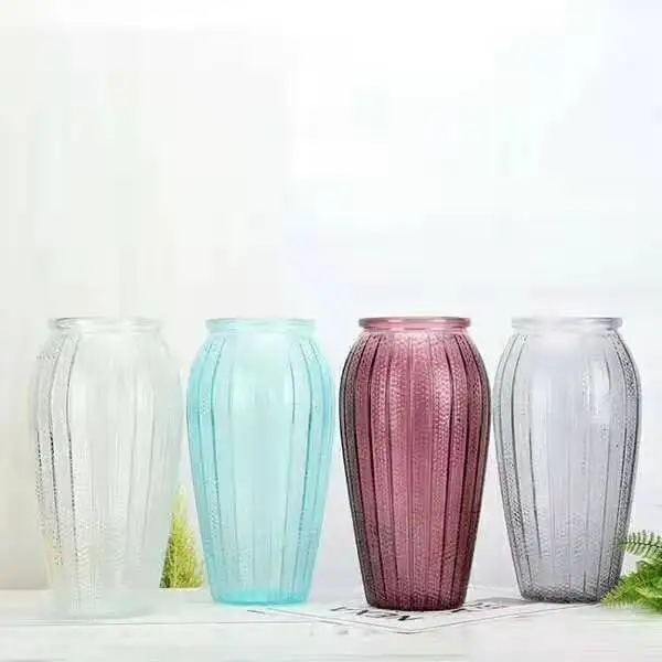 Factory Produced Granular Colored Pattern Mediterranean Glass Vase