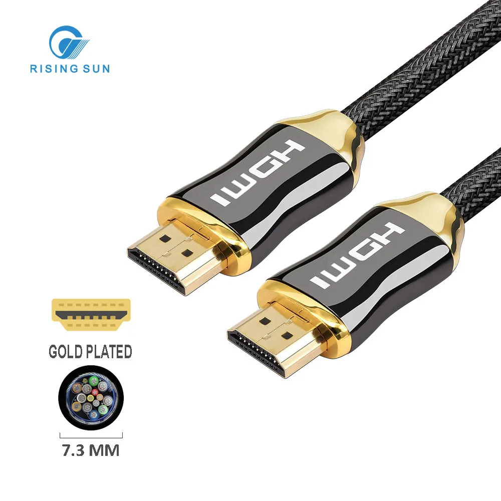 Amazon Hot Sale 16.4 Ft Gold HDMI 2.0V Male to Male Cable for Flat TV HDTV DVD - ANKUX.COM