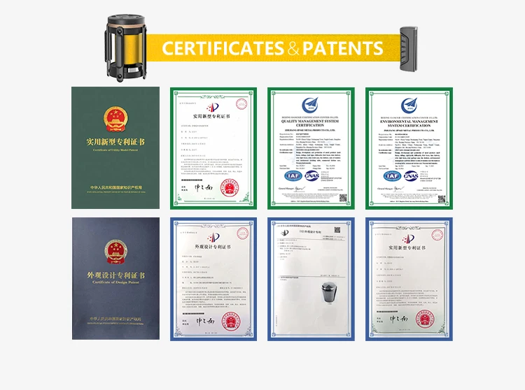 13 stanchion certificates