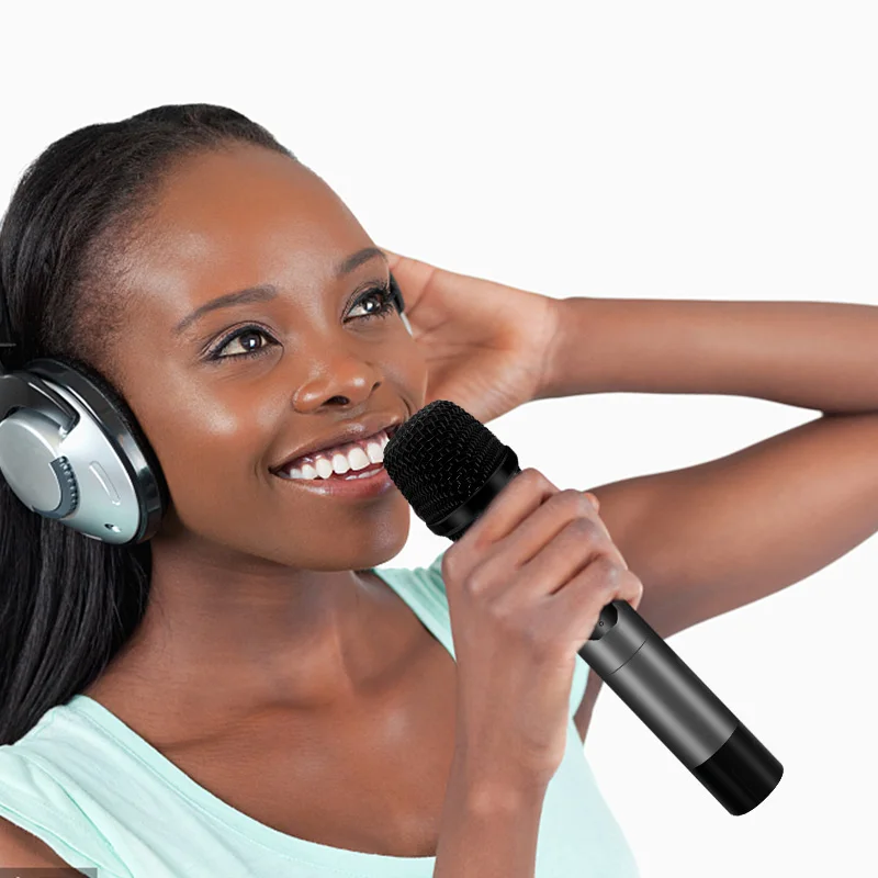 

Dual cordless mic Singing capacitance dynamic karoke mic portable microphone wirless mic