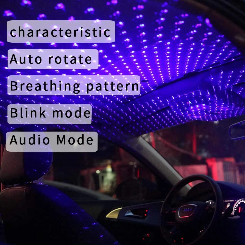 Venta caliente-Lámpara de atmósfera coche luz ambiente interior Star-decoración romántica 