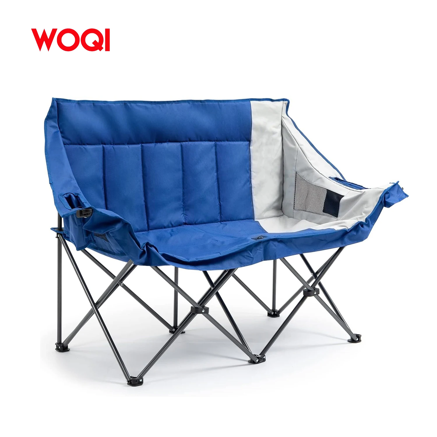 Woqi Portable Folding Outdoor Double Sofa With Side Pockets,Lawn Chair