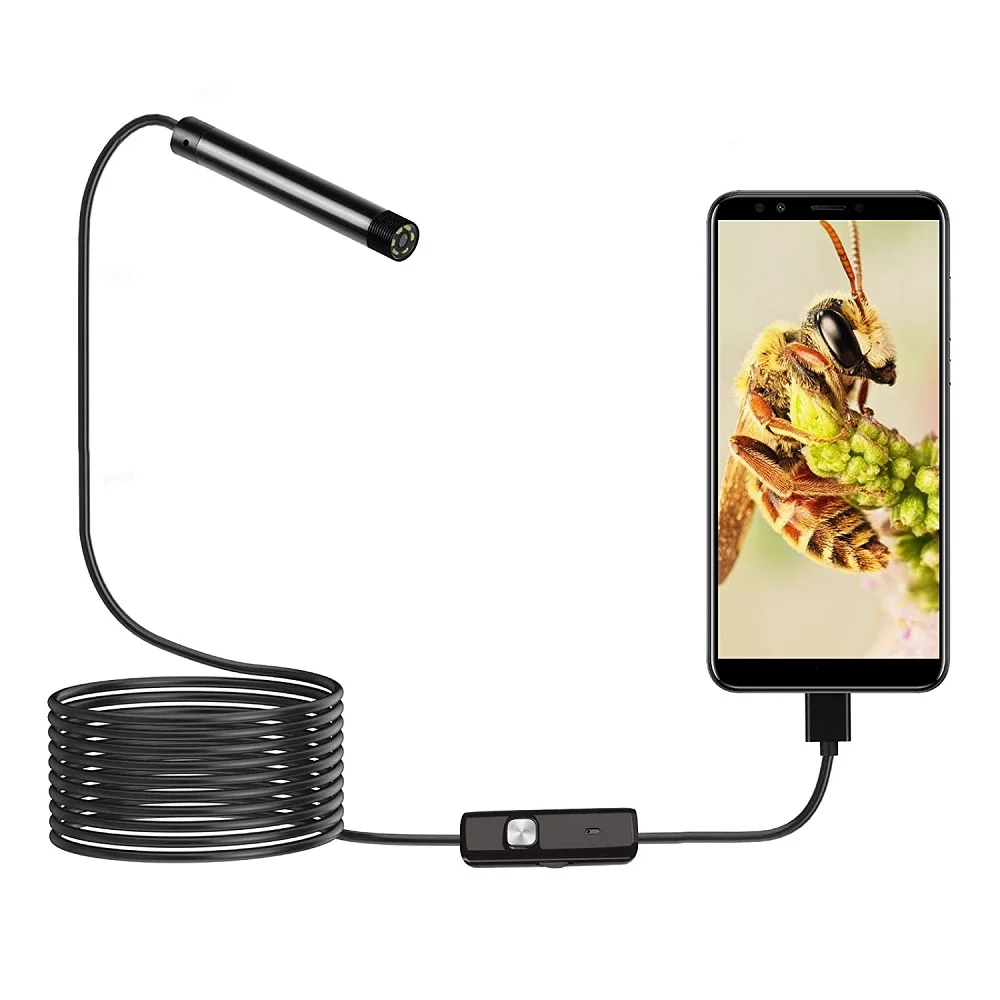 Anykit Borescope Inspection Camera With Light, 4.3" HD Screen, Waterproof Digital Snake Camera, Semi-Rigid Cable Bore Scope For Pipe, Engine, Inside