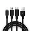 2019 New Style Fast Charging Type C Data 3 In 1 Usb Cable For Iphone Android Micro Charger