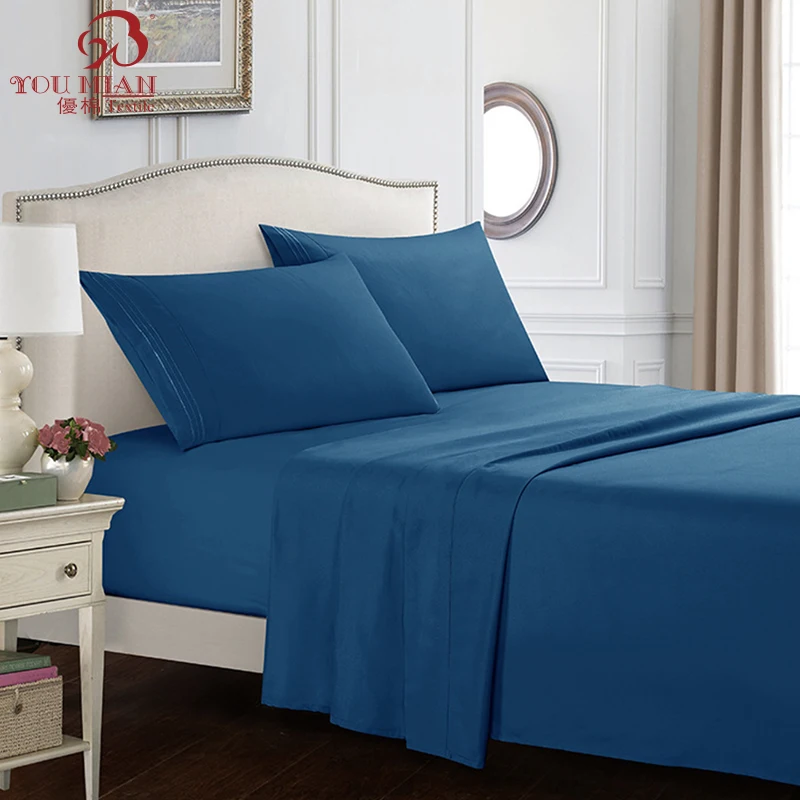 Turkey Bed Sheet Set Brushed Microfiber Bedding Wrinkle,Fade,Stain