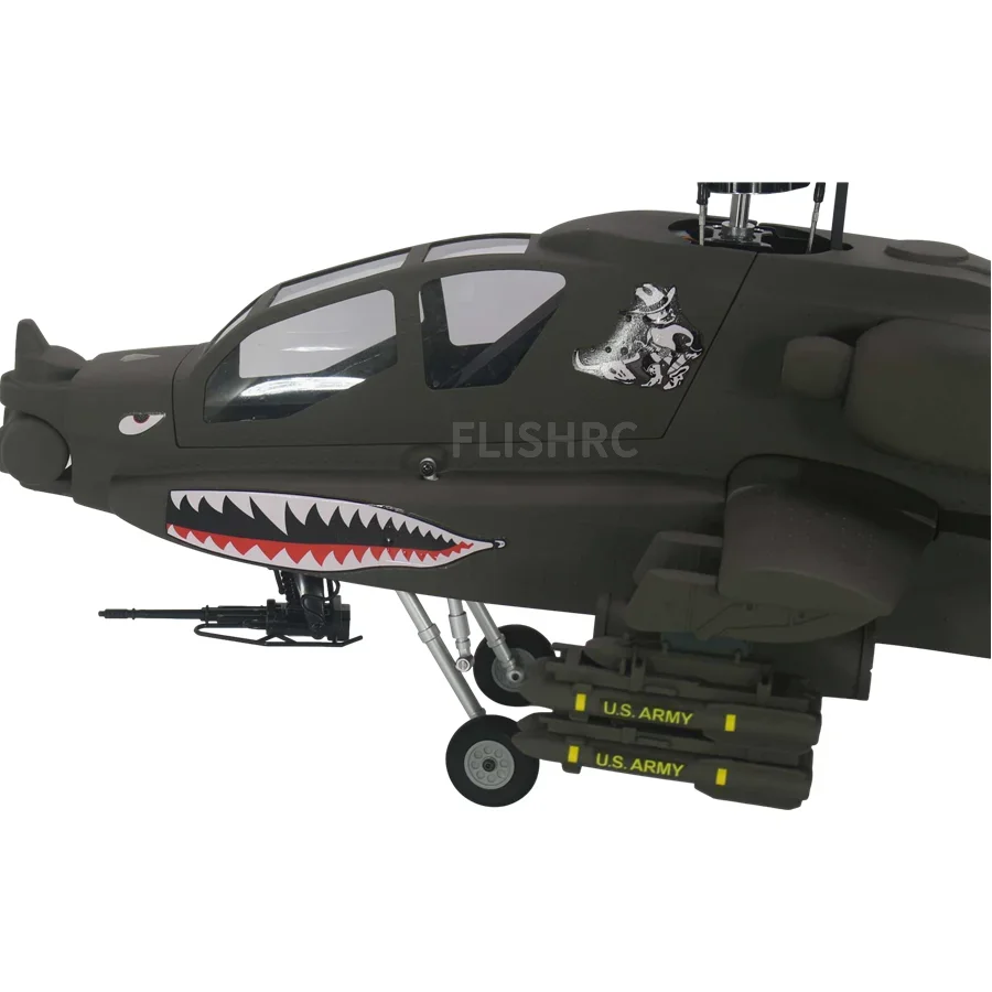 FLISHRC AH-64 Apache RTF Helicopter with GPS, Four Rotor Blades, and L7 ...