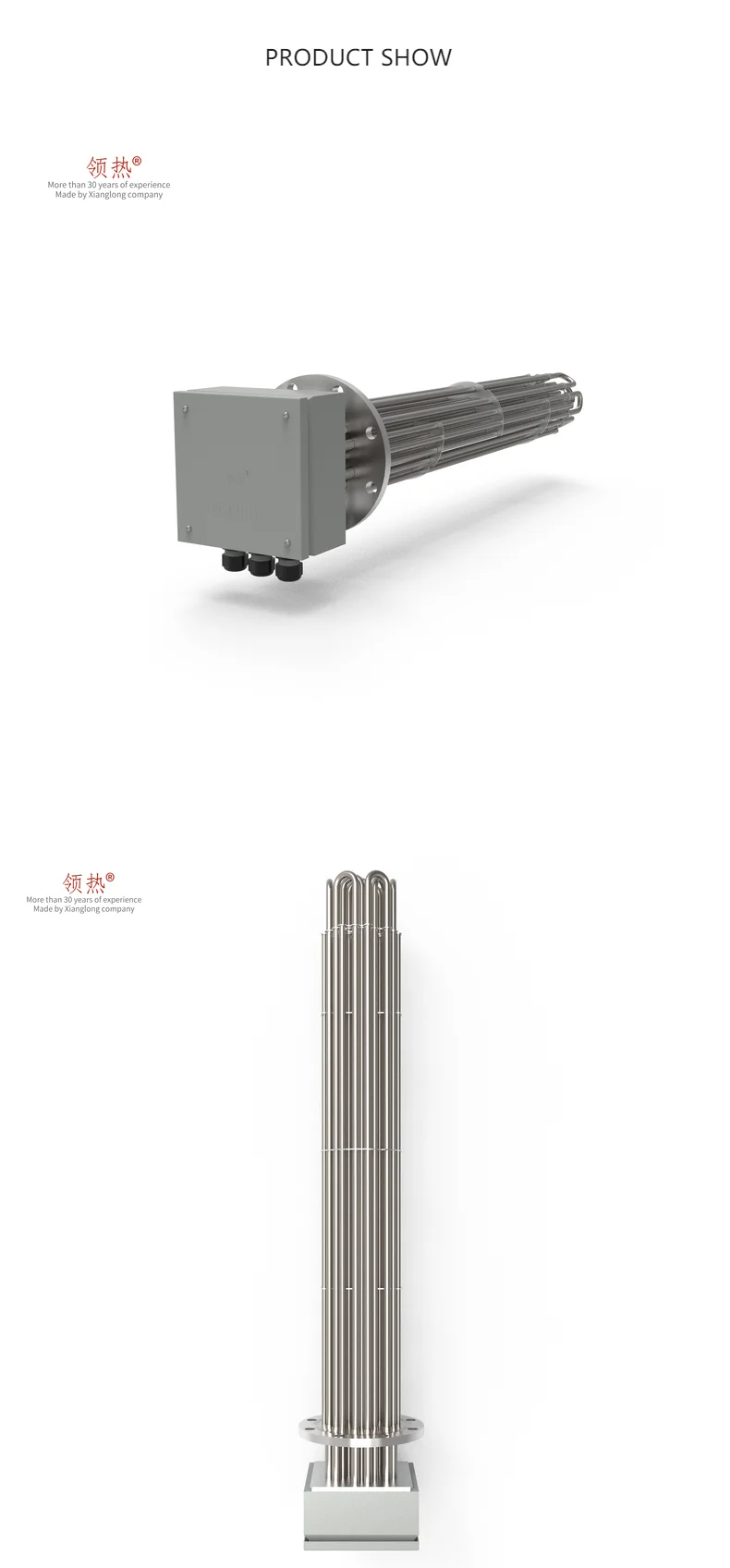 4inch 30kw Customized Fluid Or Gas Immersion Heaters For Industrial