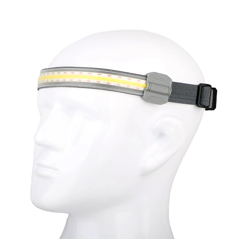 Usb Rechargeable Headband Headlamp Strip Led Broadbeam Cob Headlights