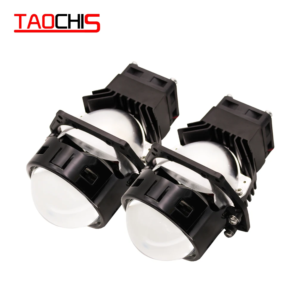 TAOCHIS 3.0 Inch Car BI LED Projector lens Headlights spot lights Bi-LED lens H4 with high low beam fast bright