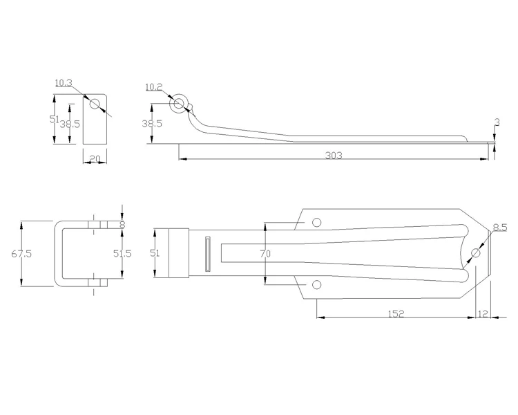 rear door hinge trailer door hinge  truck trailer hinge-041025/041025-In