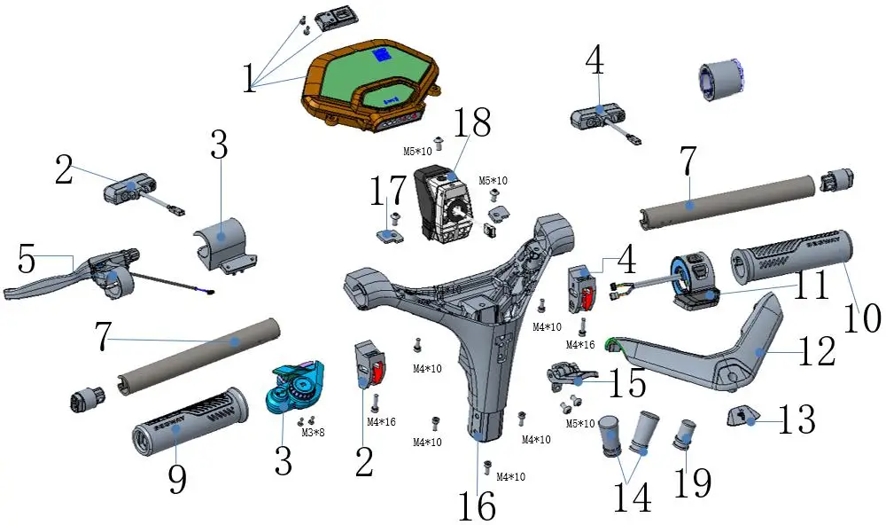 Original Spare Parts Of Ninebot P65/p65e Electric Scooter Ninebot P65 ...