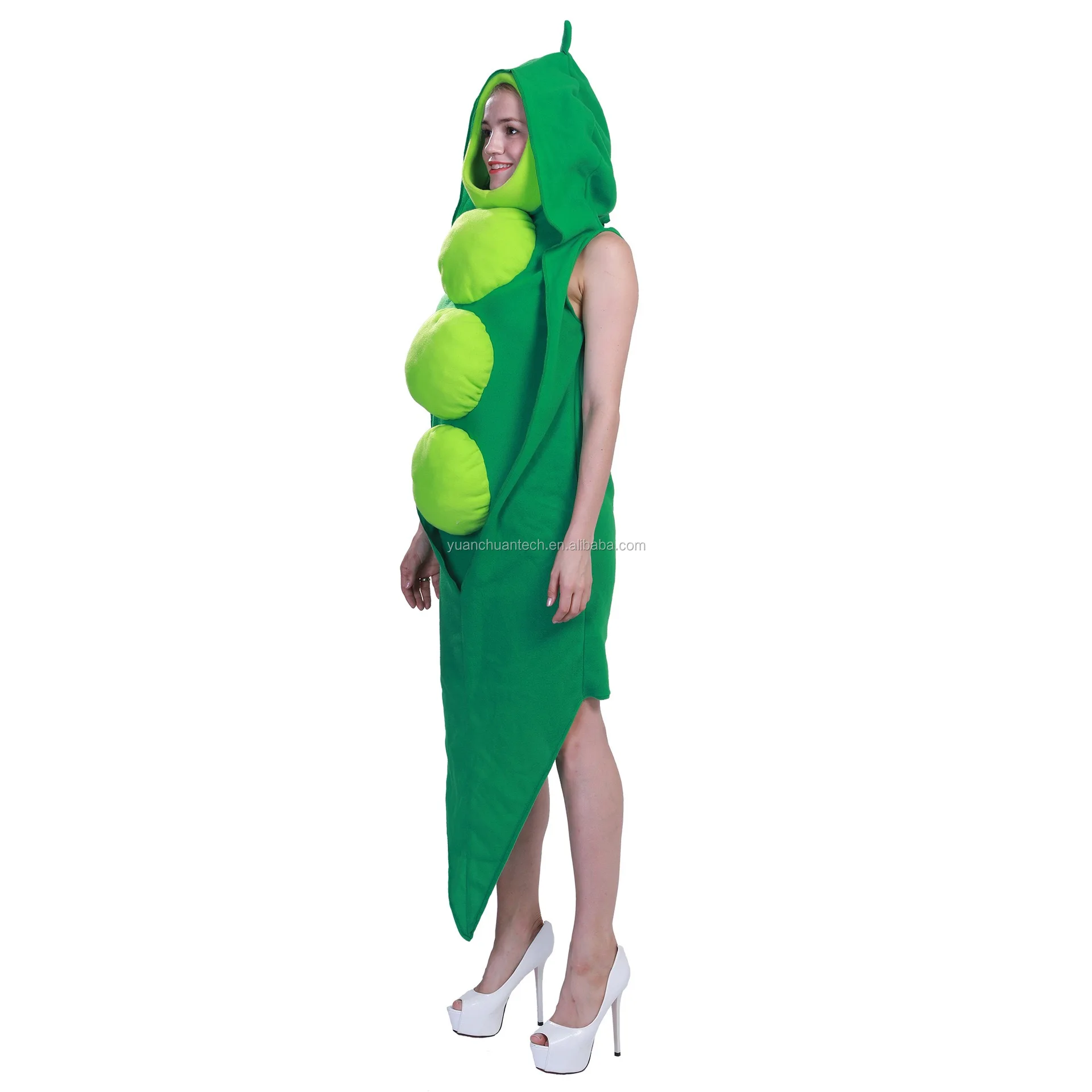 Adult Peas Halloween Costume Funny Cosplay Party Green Peas Costume