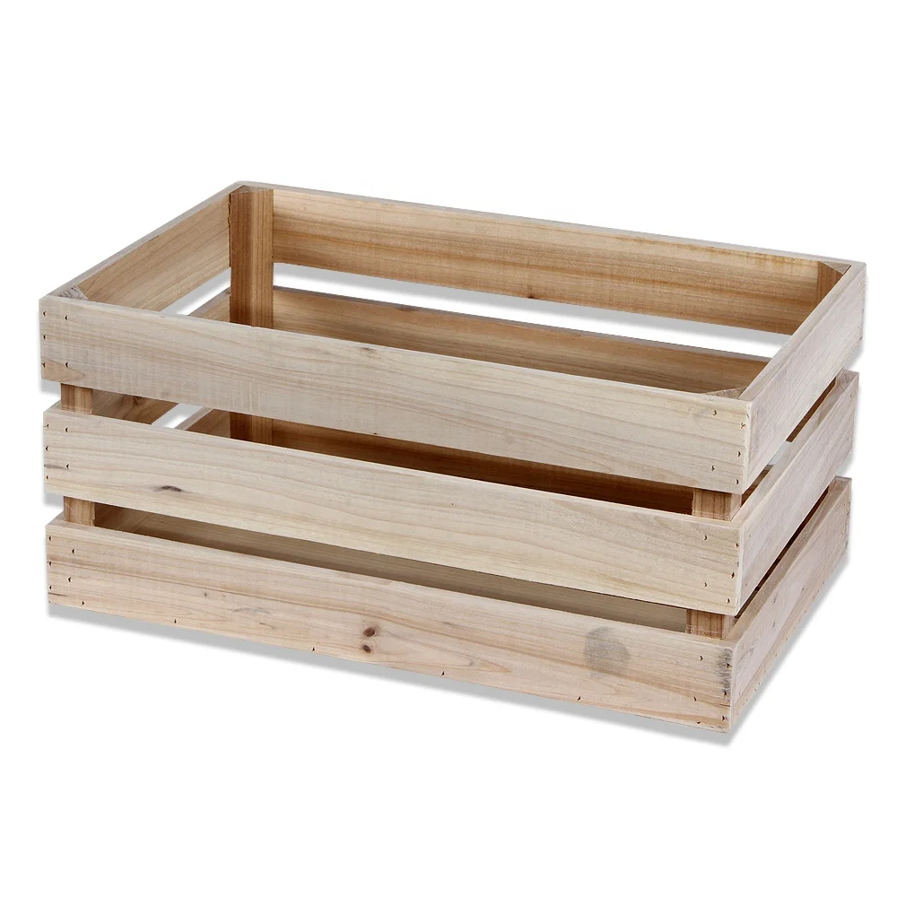 Luckywind Eco Friendly Unfinished Wooden Crate Box For Fruits - Buy 