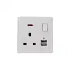 13a Anti-electric Shock Socket 2 USB 5V DC 1000mA Charger Port Switched Connectors & Adapters