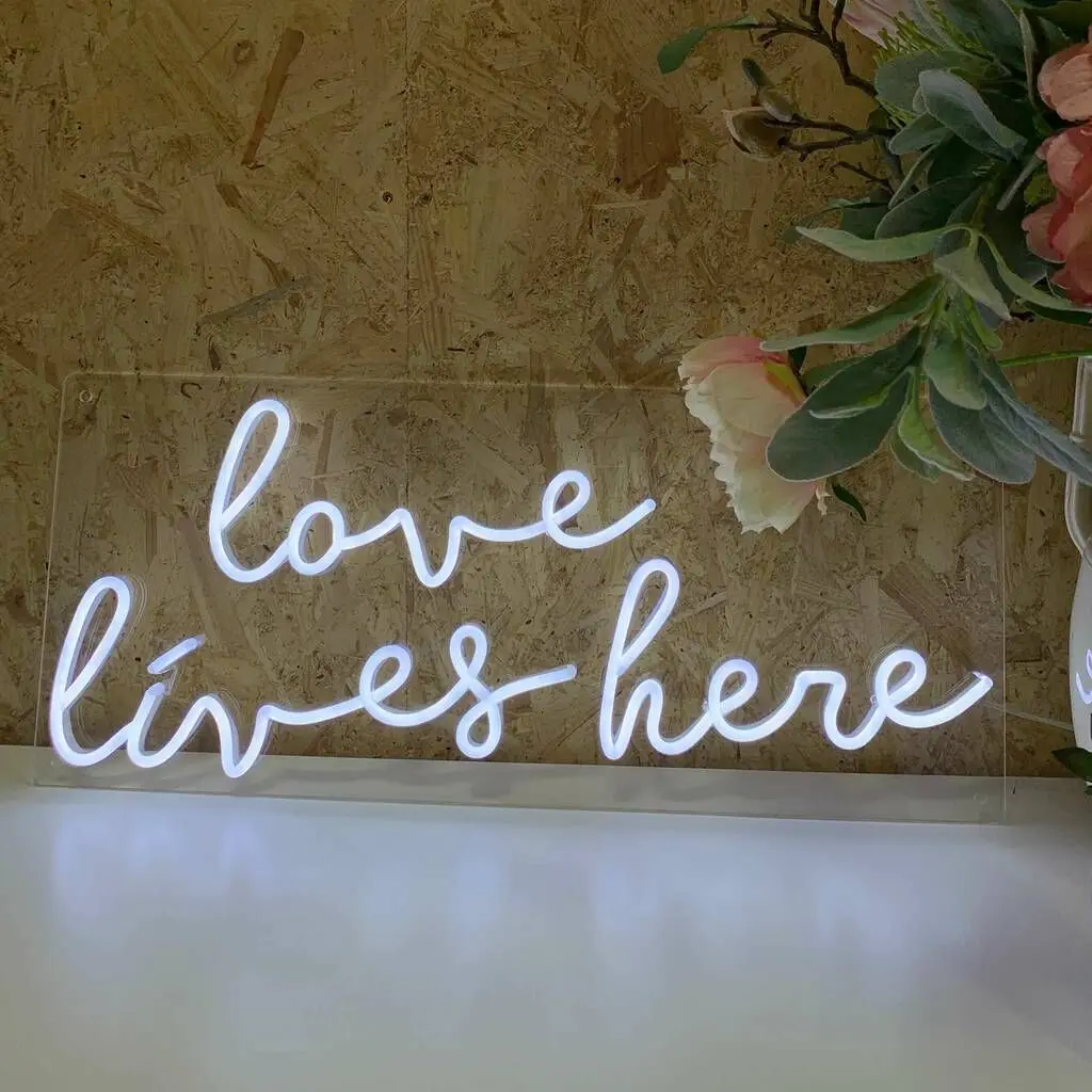 Custom led neon sign hotel open outdoor led  bedroom words neon wall sign neon signs love