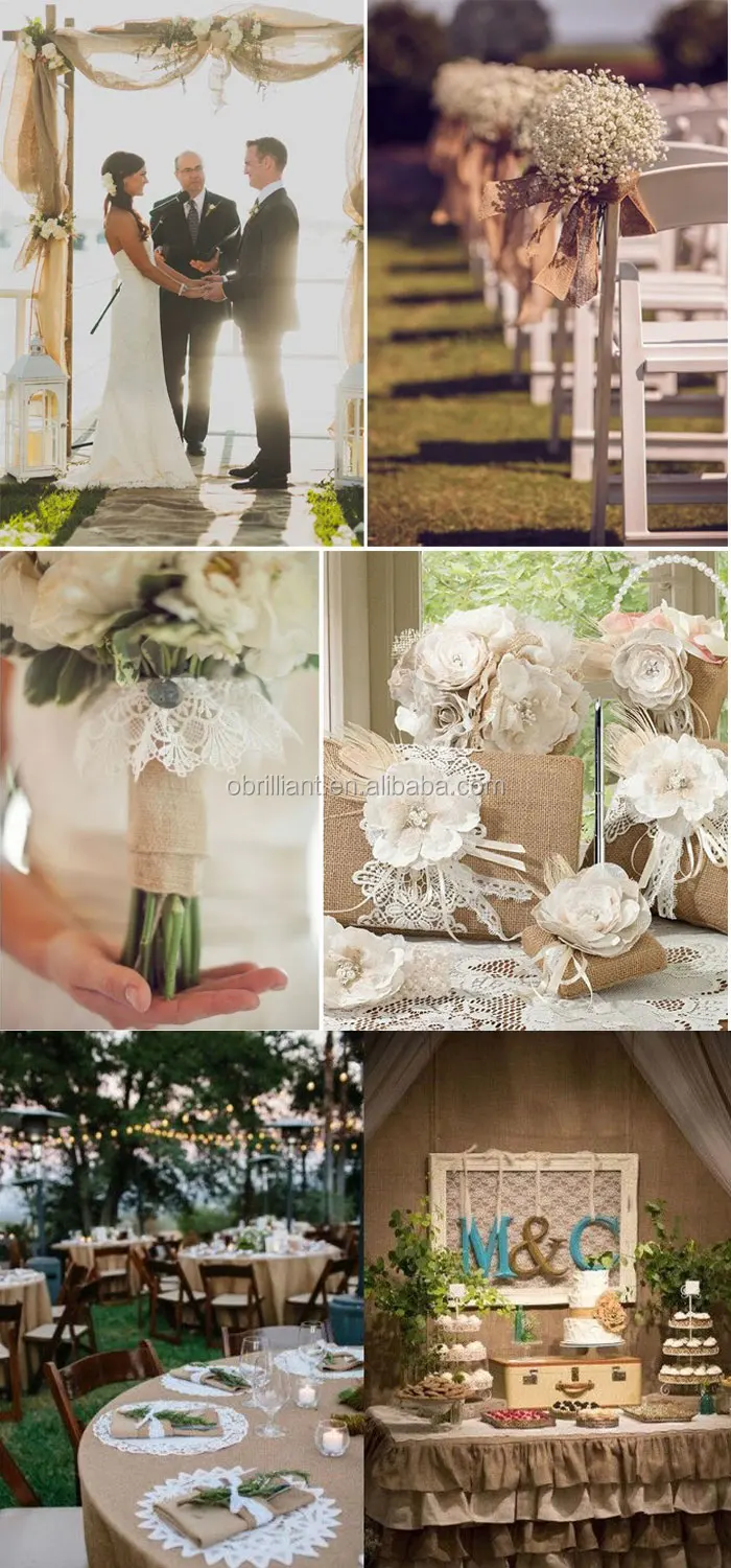 Lace Hessian Ribbon