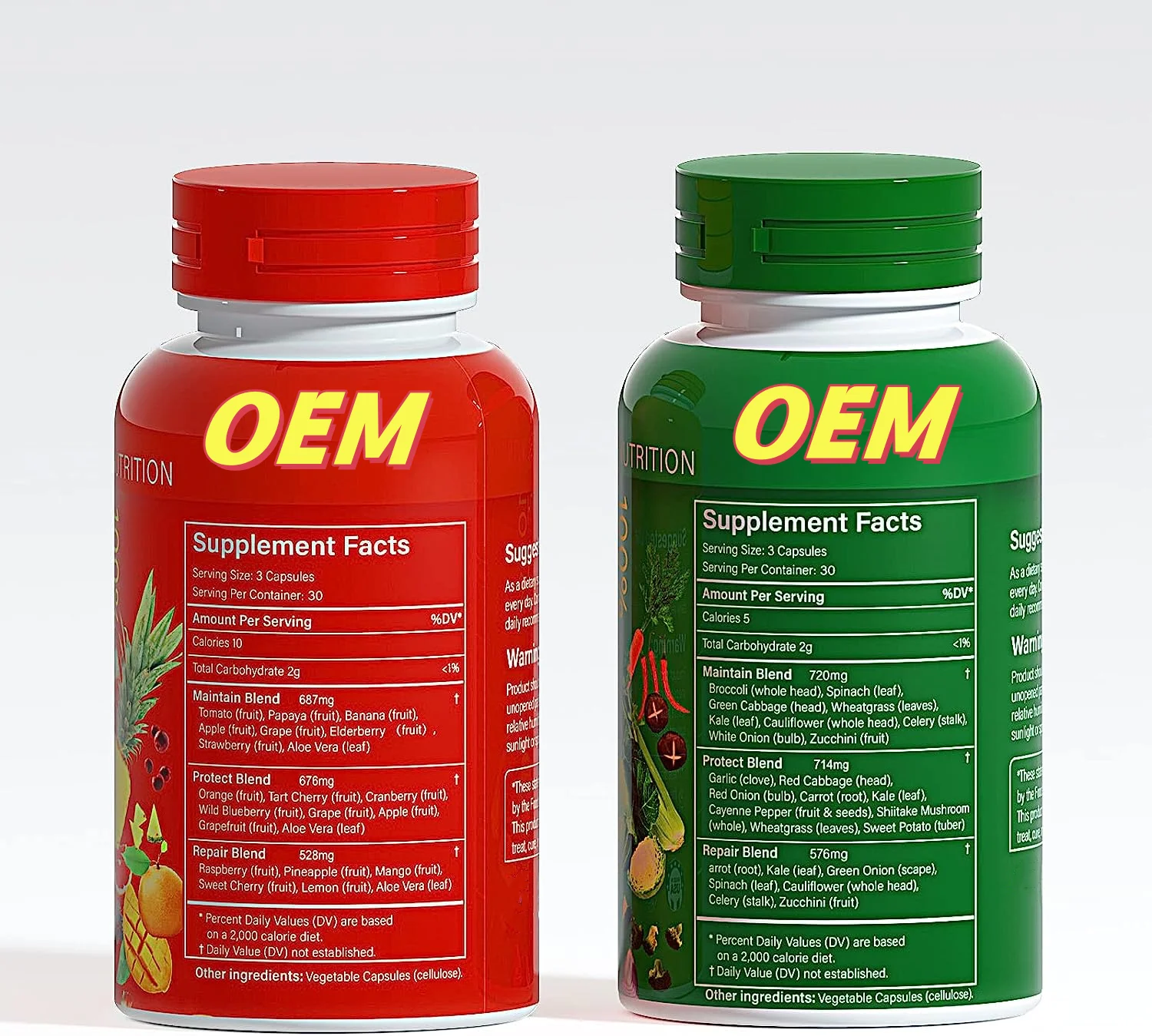 Oem Fruits And Veggies Capsules Whole Food Supplement With Superfood