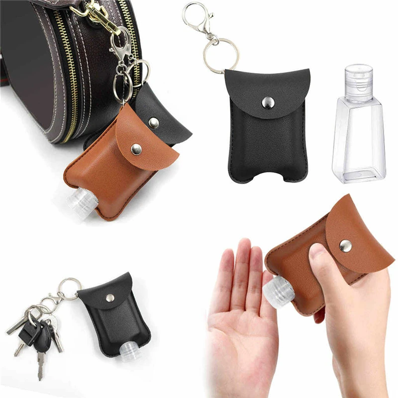 Factory Wholesales Hand Sanitizer Holder Mini Leather Pocket Hand
