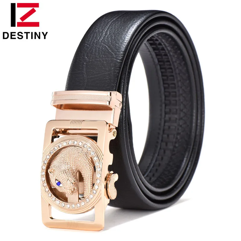 
High-End Refined And Cheap Custom Leather Leopard Wolf Fashion Designer Men Belt 