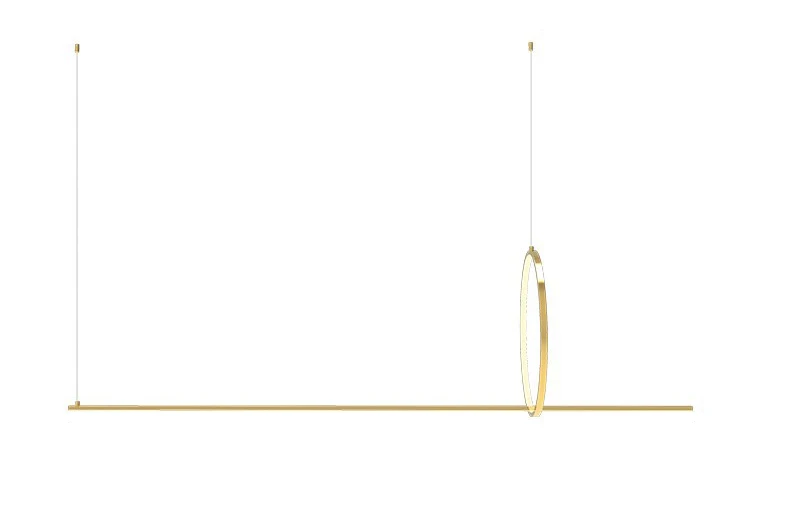 Modern minimalist kitchen bar counter strip study light luxury Nordic office led strip light dining room chandelier