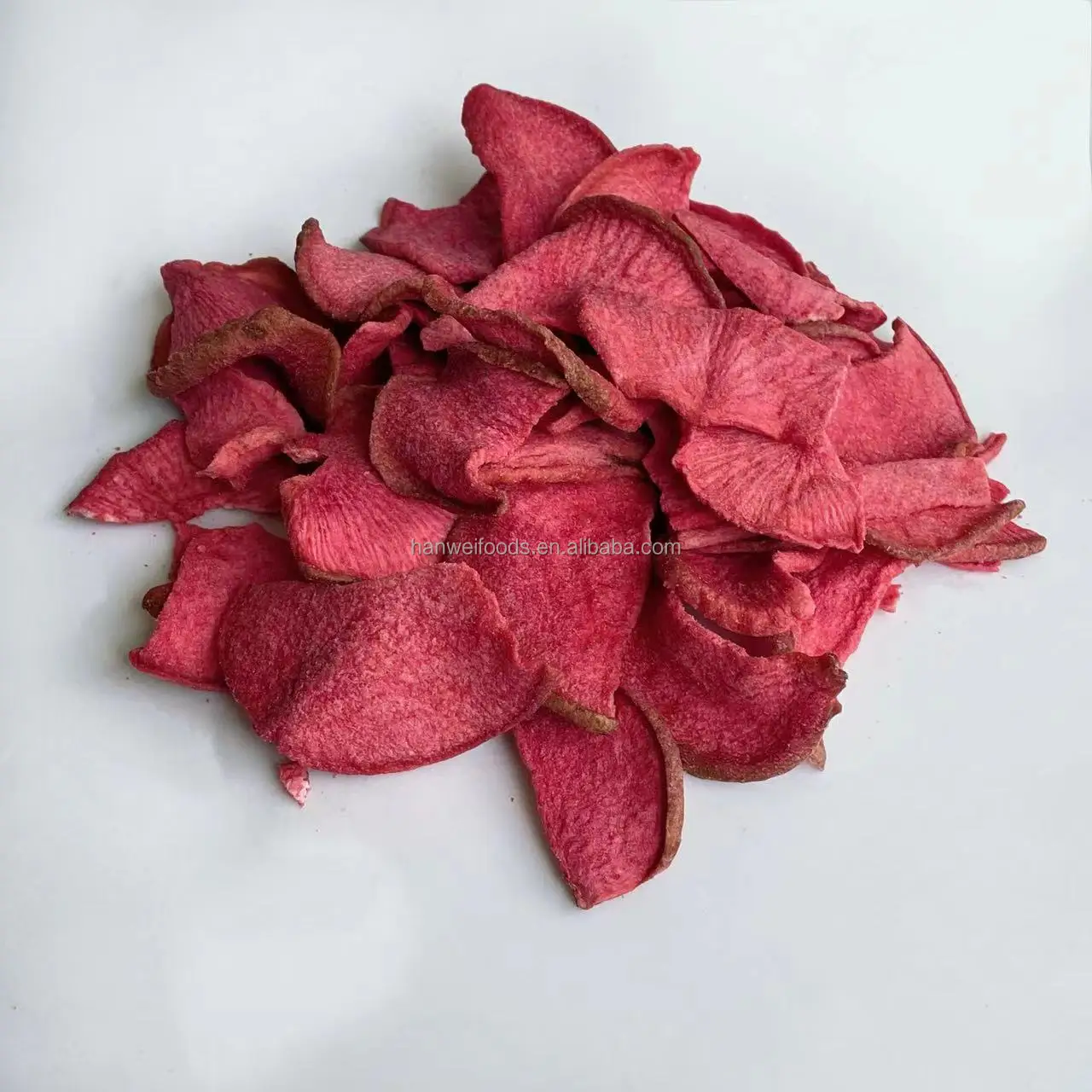 Vacuum Fried Vegetable Snacks Radish Slices Dried Red Turnip Chips supplier